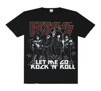 Amplified Camiseta Kiss Let Me Go Rock N Roll Hombres (NS5837)
