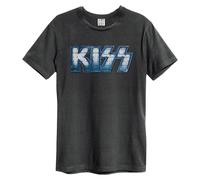 Amplified Camiseta Kiss Logotipo de Metal para Adultos Unisex (GD1535)