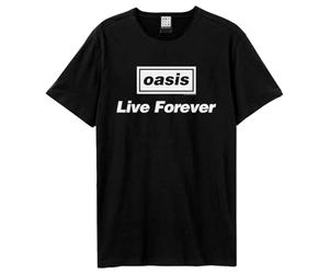 Amplified - Camiseta LIVE FOREVER - Adulto, gris oscuro, 3XL