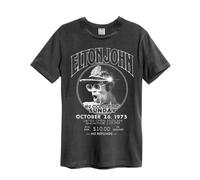 Amplified Camiseta Live In Concert Elton John para Adultos Unisex (GD1353)
