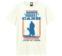 Amplified Camiseta Man In Black At Folsom Johnny Cash para Adultos (GD2289)