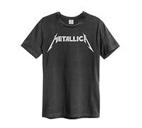 Amplified Camiseta Metallica Logo Gris, XXL, Logo Charcoal, XXL