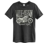 Amplified Camiseta Midnight Rider Willie Nelson para Hombre (NS5210)