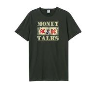 Amplified - Camiseta Money Talks AC/DC para Adultos Unisex (L) (Carbón)