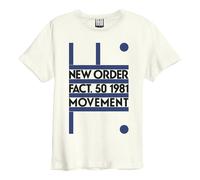 Amplified - Camiseta Movement New Order para Adultos Unisex XXL Blanco