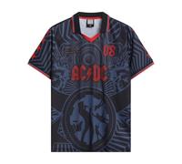 Amplified - Camiseta negra de hielo para hombre/mujer unisex, Negro/Rojo/Azul Oscuro, M