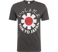 Amplified Camiseta Red Hot Chili Peppers Tokio Japón, Gris (Anthrazit), XS