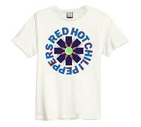 Amplified - Camiseta Red Hot Chilli Peppers The Big Race para Adultos Unisex (L) (Blanco Retro)