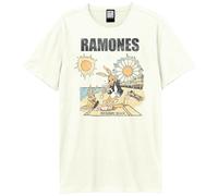 Amplified Camiseta Rockaway Beach Ramones de Vintage para Adultos (GD1693)