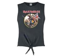 Amplified Camiseta sin mangas de Iron Maiden para mujer, gris oscuro, XL
