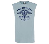 Amplified Camiseta sin mangas para hombre Foo Fighters One by One, Azul extraño, Large