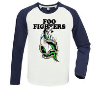Amplified Camiseta Snake Foo Fighters Manga Larga Raglán para Mujer (GD2314)