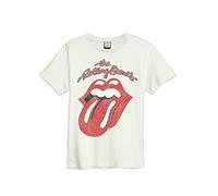 Amplified - Camiseta The Rolling Stones Vintage Tongue para Adulto Unisex (M) (Blanco Retro)
