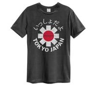 Amplified - Camiseta Tokyo Japan Red Hot Chili Peppers para Adultos Unisex (XXL) (Carbón)
