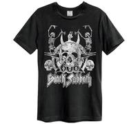 Amplified Camiseta unisex de banda - Black Sabbath - Paranoid, gris, Dancing Skull | Negro, XL