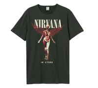 Amplified Camiseta Unisex in Utero Nirvana, Color carbón, Talla L