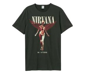 Amplified Camiseta Unisex in Utero Nirvana, Color carbón, Talla L