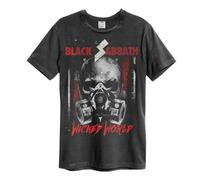 Amplified Camiseta unisex Wicked World Black Sabbath para adulto, Carbón vegetal, Medium