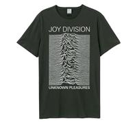 Amplified - Camiseta Unknown Pleasures Joy Division para Adultos Unisex (M) (Carbón)