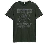 Amplified Camiseta Usa Tour 77 Led Zeppelin para Adultos Unisex (GD772)