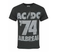 Amplified Clothing Ac/Dc '74 Jailbreak Graphic Hombres Pequeño Camiseta de manga