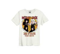 Amplified Clothing Blanco Motley Crue Camiseta de manga corta Hombres