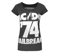 Amplified Clothing Gris Ac/Dc Jailbreak '74 Camiseta de manga corta Mujeres