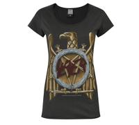 Amplified Clothing Gris Slayer Eagle Logo Camiseta de manga corta Mujeres
