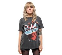 Amplified Clothing Judas Priest - Camiseta con texto en inglés "British Steel",