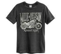 Amplified Clothing Willie Nelson Motorbike Print With Logo Hombres X-Pequeño Cam