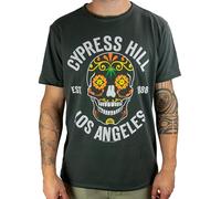 Amplified Cypress Hill Floral Skull - Camiseta Unisex, Gris Oscuro, XL