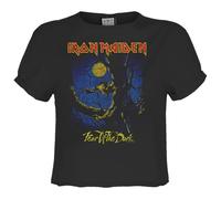 Amplified - Fear of The Dark Top Corto Mujer, gris, XL