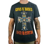 Amplified Guns N Roses "Appetite for Destruction" Camiseta, Gris (Charcoal CC), M