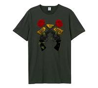Amplified Guns N Shooting Roses Camiseta, Gris (Charcoal CC), XXL para Hombre