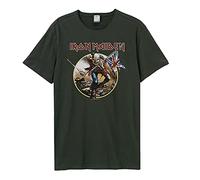 Amplified Iron Maiden-Trooper Camiseta, Gris (Charcoal CC), XS para Hombre