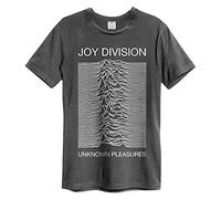 Amplified Joy Division-Unknown Pleasures Camiseta para Hombre Gris Gris (Charcoal CC) XXL