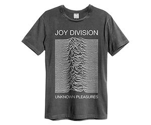Amplified Joy Division-Unknown Pleasures Camiseta para Hombre Gris Gris (Charcoal CC) XXL