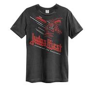 Amplified Judas Priest Screaming for Vengeance - Camiseta unisex con licencia para hombres y mujeres, color carbón, Negro, XXL