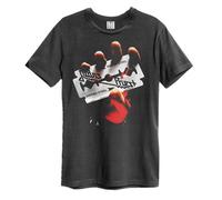 Amplified Maglietta unisex da adulto British Steel Judas Priest L Carbone