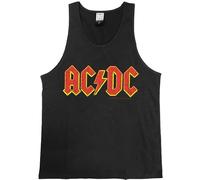 Amplified Men Tank Top (ACDC Logo, Charcoal, M)