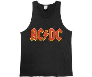 Amplified Men Tank Top (ACDC Logo, Charcoal, M)