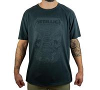 Amplified Metallica-The Black Album - Camiseta para Hombre, Gris (Charcoal CC), S