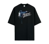 Amplified Michael Jackson Camiseta Ancha de Banda con Manga Corta de Look Retro, S