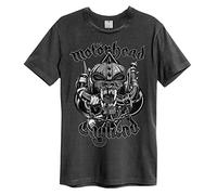 Motörhead Amplified Collection Snaggletooth Men's T-Shirt Charcoal Band Merch, B