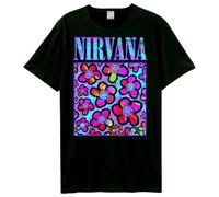 Amplified Nirvana Neoflowers - Camiseta unisex, Nirvana Neo Flowers, L