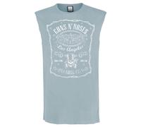Amplified Paradise City Guns N Roses - Camiseta sin mangas para hombre, Azul extraño, Large
