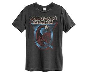 Amplified Queen of The Stone Age - Camiseta para hombre, gris, XXL