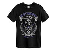 Amplified Sabbath-The End Camiseta, Negro (Black BK), S para Hombre