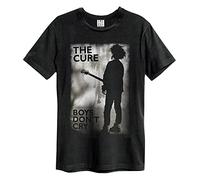 Amplified The Cure-Boys Don't Cry Camiseta, Negro (Black BK), L para Hombre