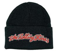 Amplified The Rolling Stones Classic Font Cuff Beanie Black, talla única, Negro, Talla única